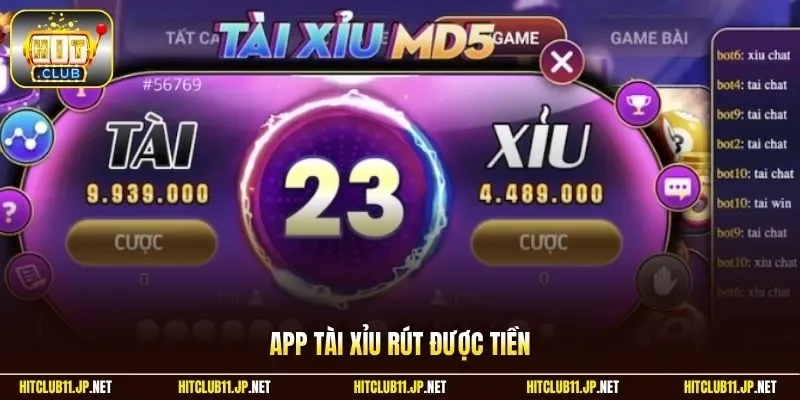 App tài xỉu rút được tiền