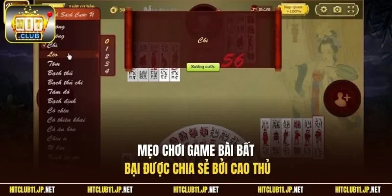 Mẹo chơi game bài bất bại được chia sẻ bởi cao thủ